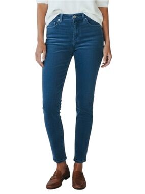 J. CREW FACTORY Midrise Skinny Corduroy Pants Ankle Stretch in Jeweled Blue 30